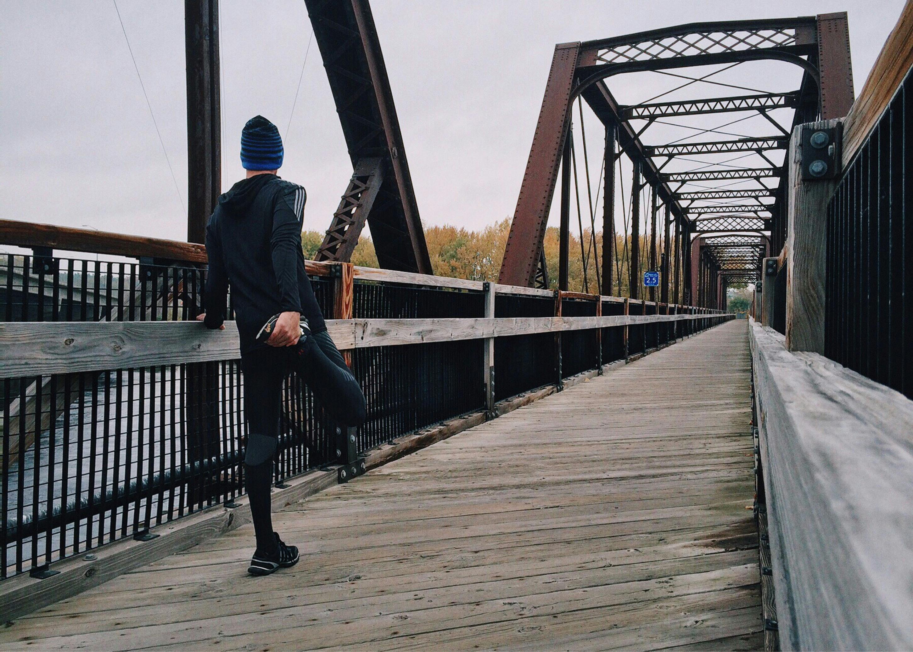 Runner warming up